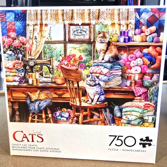 Buffalo Crafty Cat Puzzle - 750 Pieces - Picture 1 of 1